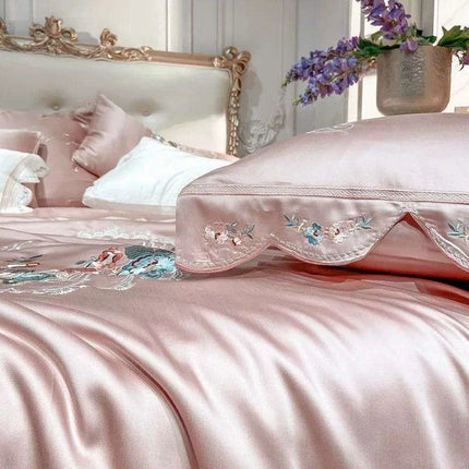 Silky Soft White Bamboo Lyocell 600TC Luxury Duvet Cover Set - Très Elite
