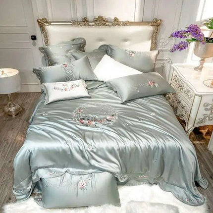 Silky Soft White Bamboo Lyocell 600TC Luxury Duvet Cover Set - Très Elite