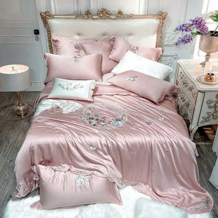 Silky Soft White Bamboo Lyocell 600TC Luxury Duvet Cover Set - Très Elite