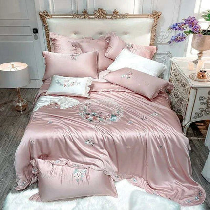 Silky Soft White Bamboo Lyocell 600TC Luxury Duvet Cover Set - Très Elite
