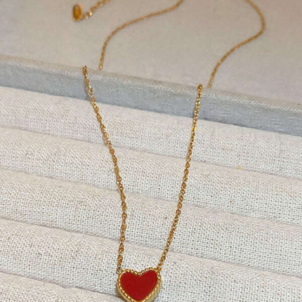 Simple temperament, fashion niche and versatile double-sided love clavicle chain necklace - Très Elite