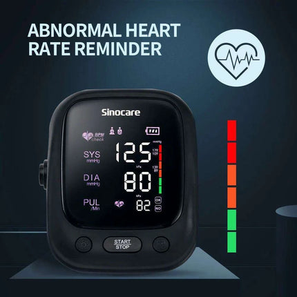 Sinocare Smart Health Blood Pressure Monitor with Heart Rate and Pulse Tracking for Home Use..