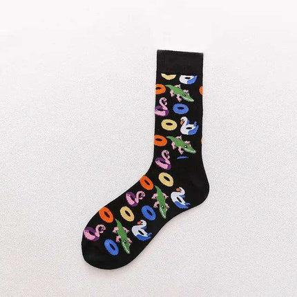 Colorful Tongue Graphic Skateboard Socks for Women - Stylish Fun Addition