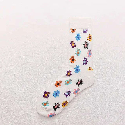 Colorful Tongue Graphic Skateboard Socks for Women - Stylish Fun Addition