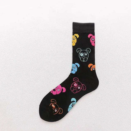 Colorful Tongue Graphic Skateboard Socks for Women - Stylish Fun Addition