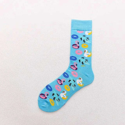Colorful Tongue Graphic Skateboard Socks for Women - Stylish Fun Addition