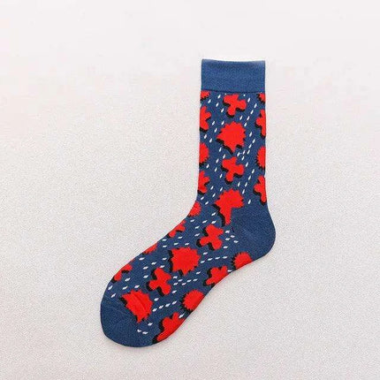 Colorful Tongue Graphic Skateboard Socks for Women - Stylish Fun Addition