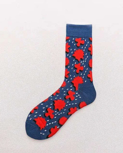 Colorful Tongue Graphic Skateboard Socks for Women - Stylish Fun Addition