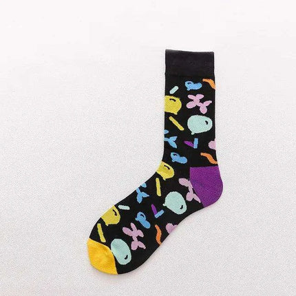 Colorful Tongue Graphic Skateboard Socks for Women - Stylish Fun Addition