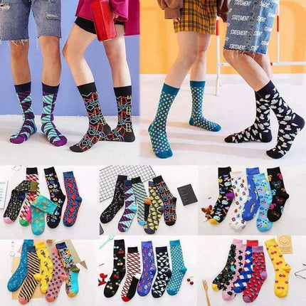 Colorful Tongue Graphic Skateboard Socks for Women - Stylish Fun Addition