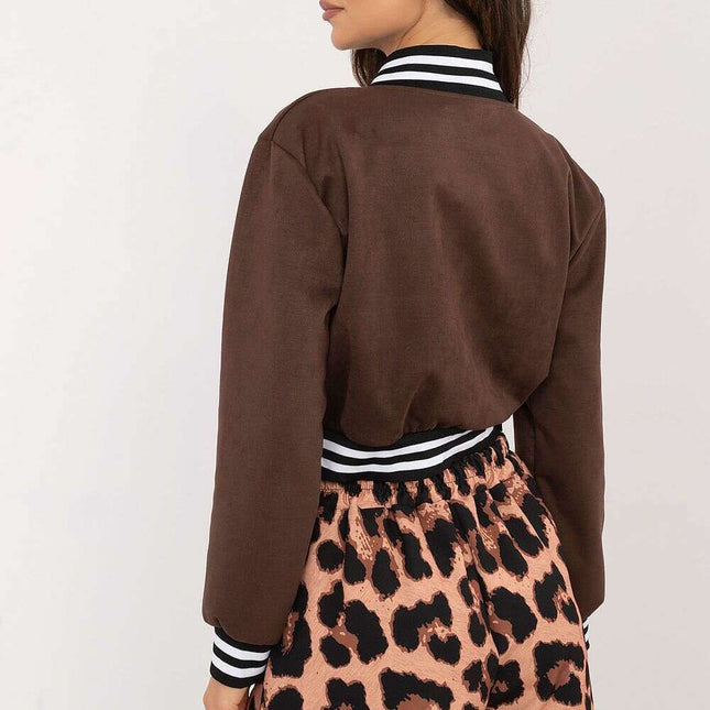 Skirt Pants Model 201761 Brown Viscose Elastane Blend