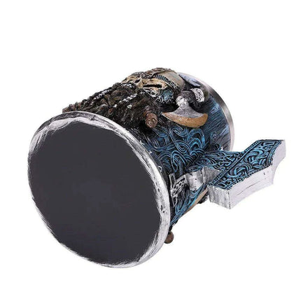 Skull Viking Pirate Tankard: Resin Steel Drinking Vessel & Decor Accent - Très Elite