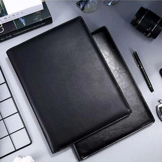 Sleek A4 Leather Business Portfolio Organizer for Professionals