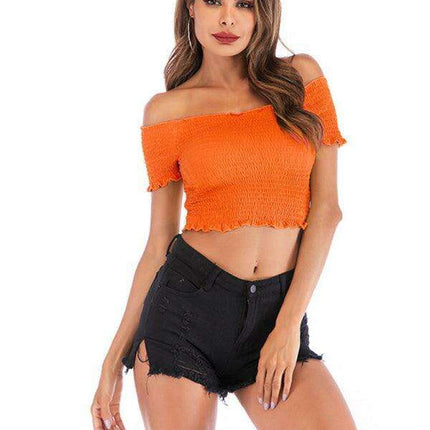 Sleek Asymmetrical Cropped Top - Where Fashion Meets Functionality - Très Elite