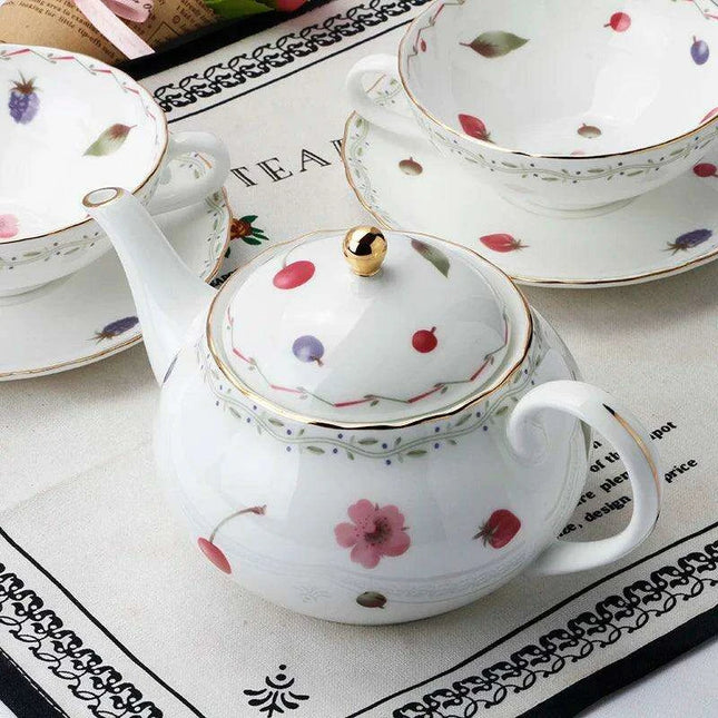 Sleek Black Bone China Tea Set for Two - A Luxurious Japanese Tea Experience