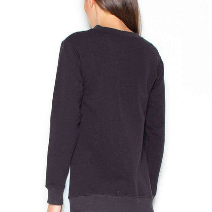 Sleek Black Cotton Blouse with Trendy Side Slits for Effortless Style - Très Elite