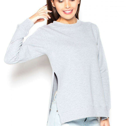 Sleek Black Cotton Blouse with Trendy Side Slits for Effortless Style - Très Elite