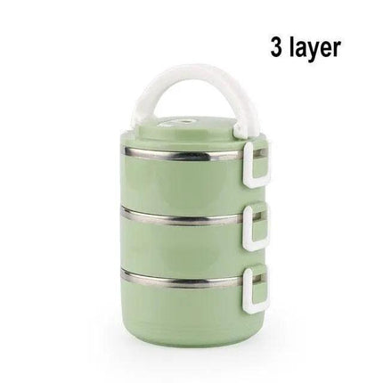 Sleek Black Insulated Stainless Steel Food Carrier - Portable Lunch Box- Très Elite- Très Elite