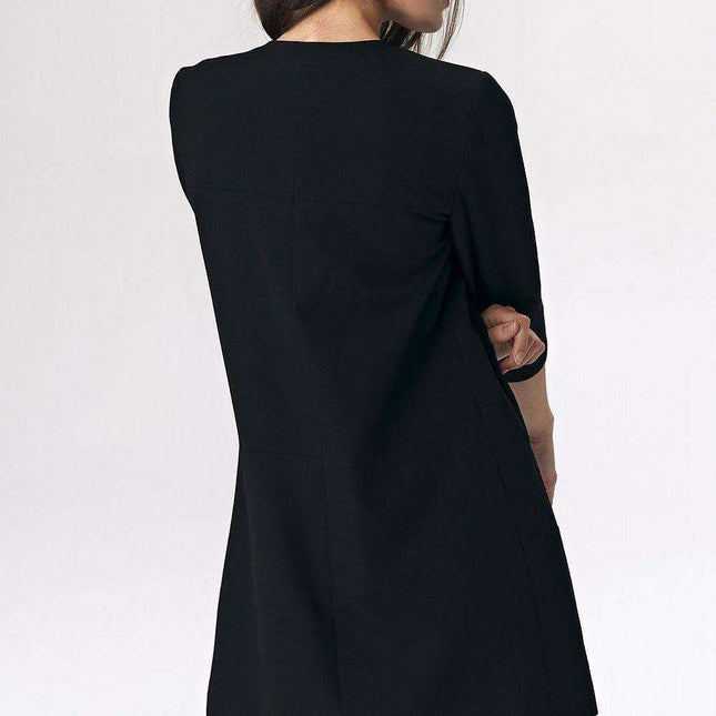 Sleek Black Longline Coat Effortless Elegance Chic Style
