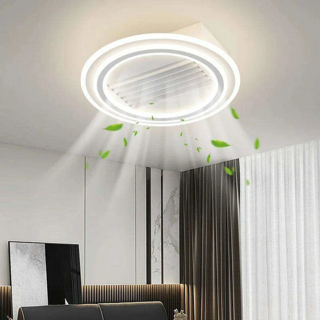 Sleek Bladeless Ceiling Fan with Integrated LED Lighting and Remote Control - Stylish Home Enhancement Solution- Très Elite- Très Elite