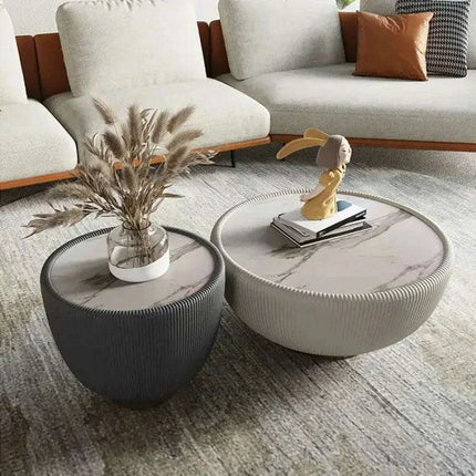 Sleek Bowl-Shaped Slate Coffee Table for Modern Living Areas - Très Elite