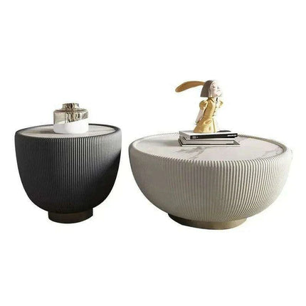 Sleek Bowl-Shaped Slate Coffee Table for Modern Living Areas - Très Elite