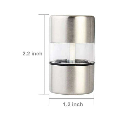 Sleek Ceramic-Grinding Stainless Steel Salt and Pepper Mill Set for Effortless Seasoning - Très Elite