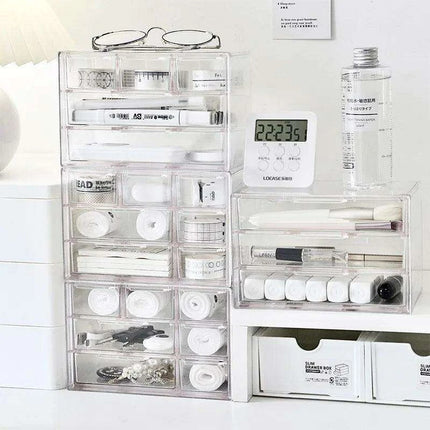 Sleek Clear Acrylic Desk Organizer for a Modern Workspace - Très Elite
