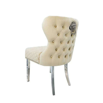 Sleek Contemporary Dining Chairs with Stylish Stainless Steel Frame - Très Elite
