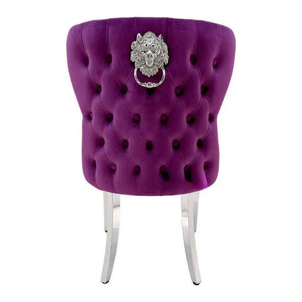 Sleek Contemporary Dining Chairs with Stylish Stainless Steel Frame - Très Elite