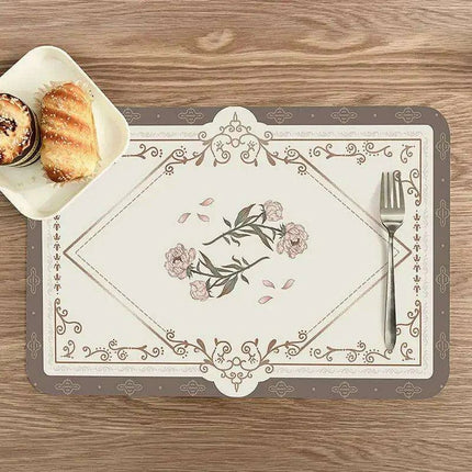 Sleek Eco-Friendly Japanese PVC Leather Dining Placemat Set - Stylish and Practical..