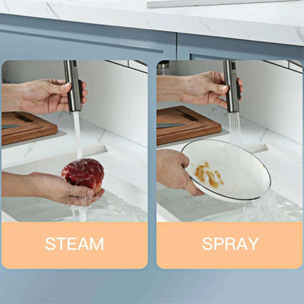 Sleek Gunmetal Gray Kitchen Faucet with Magnetic Docking, Easy Single Handle Control for Hot & Cold Water - Très Elite