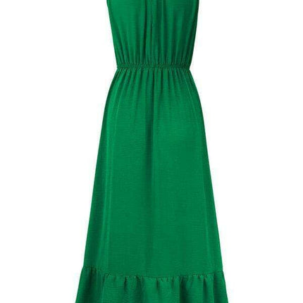 Sleek Halter Neck Sleeveless Dress for Effortless Summer Elegance - Très Elite