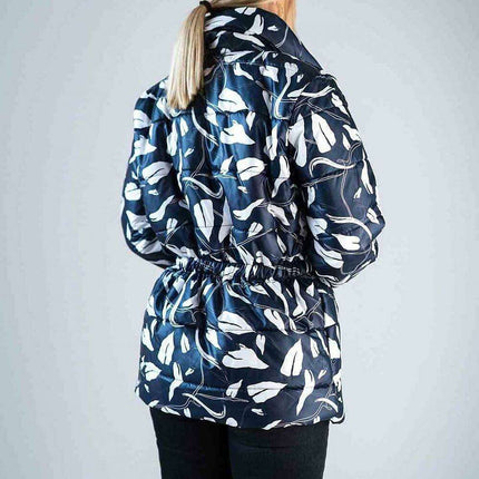 Sleek High-Collar Quilted Jacket with Fashionable Elastic Accents - Très Elite