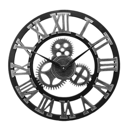 Sleek Industrial Gear Wall Clock - Contemporary Silent Timepiece with Precision Mechanism - Très Elite