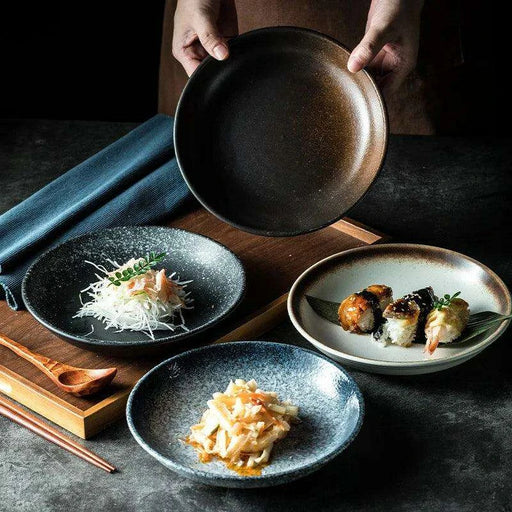 Sleek Japanese-Style Deep Ceramic Serving Bowls for Soups, Salads, and Rice Dishes - Très Elite