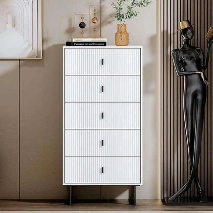 Sleek Modern 5-Drawer Dresser with Stylish Metal Legs - Perfect Storage for Any Room- Très Elite- Très Elite