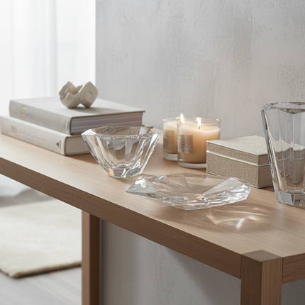 Sleek Modern Crystal Vase - Elevate Your Space with Timeless Style