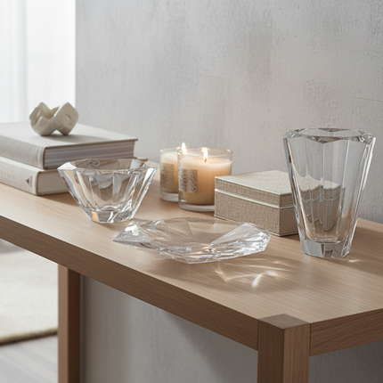 Sleek Modern Crystal Vase - Elevate Your Space with Timeless Style