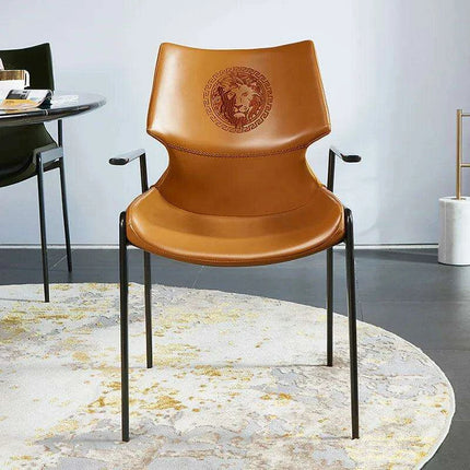 Sleek Modern Leather Dining Chair with Italian Flair - Très Elite