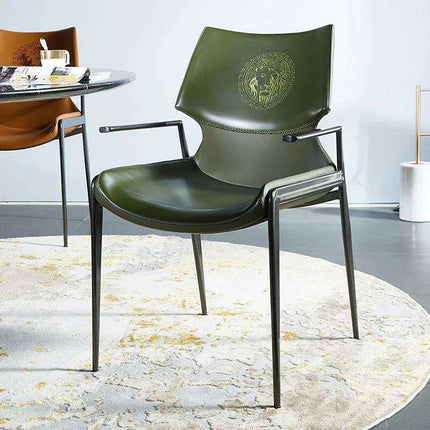 Sleek Modern Leather Dining Chair with Italian Flair - Très Elite