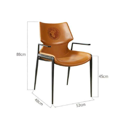 Sleek Modern Leather Dining Chair with Italian Flair - Très Elite