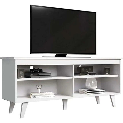 Sleek Modern Wooden TV Stand with Integrated Cable Management - Ideal Entertainment Center for TVs Up to 55 Inches - Quick and Easy Assembly - Supports 66 lbs - Très Elite