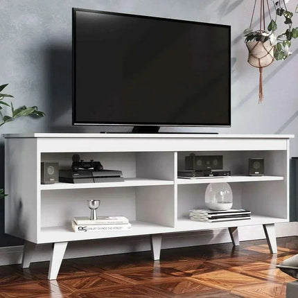 Sleek Modern Wooden TV Stand with Integrated Cable Management - Ideal Entertainment Center for TVs Up to 55 Inches - Quick and Easy Assembly - Supports 66 lbs - Très Elite