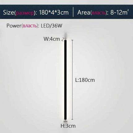 Sleek Nordic Waterproof LED Strip Wall Lamp Set with Remote Control - Ideal Outdoor Lighting Solution..