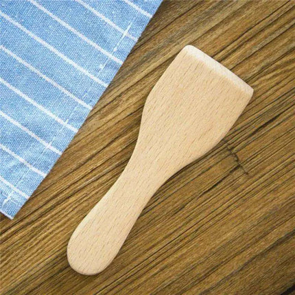 Sleek Oak Wood Culinary Spatula Ensemble - 4-Piece Premium Utensil Collection