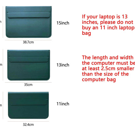 Sleek PU Leather Laptop Sleeve - Compatible with MacBook and Huawei - Chic Tech Accessory for Everyday Use - Très Elite