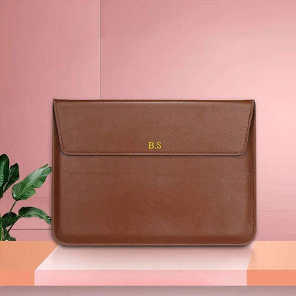 Sleek PU Leather Laptop Sleeve - Compatible with MacBook and Huawei - Chic Tech Accessory for Everyday Use - Très Elite