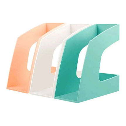 Sleek Plastic Desktop Book Organizer - Versatile Document and Magazine Storage Solution for School and Office - Très Elite