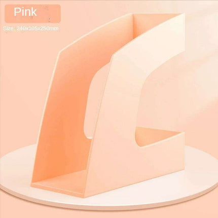 Sleek Plastic Desktop Book Organizer - Versatile Document and Magazine Storage Solution for School and Office - Très Elite